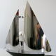 Vintage sailboat lamp 1970 chrome