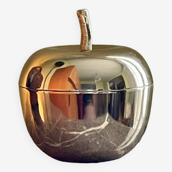 Vintage golden metal apple box