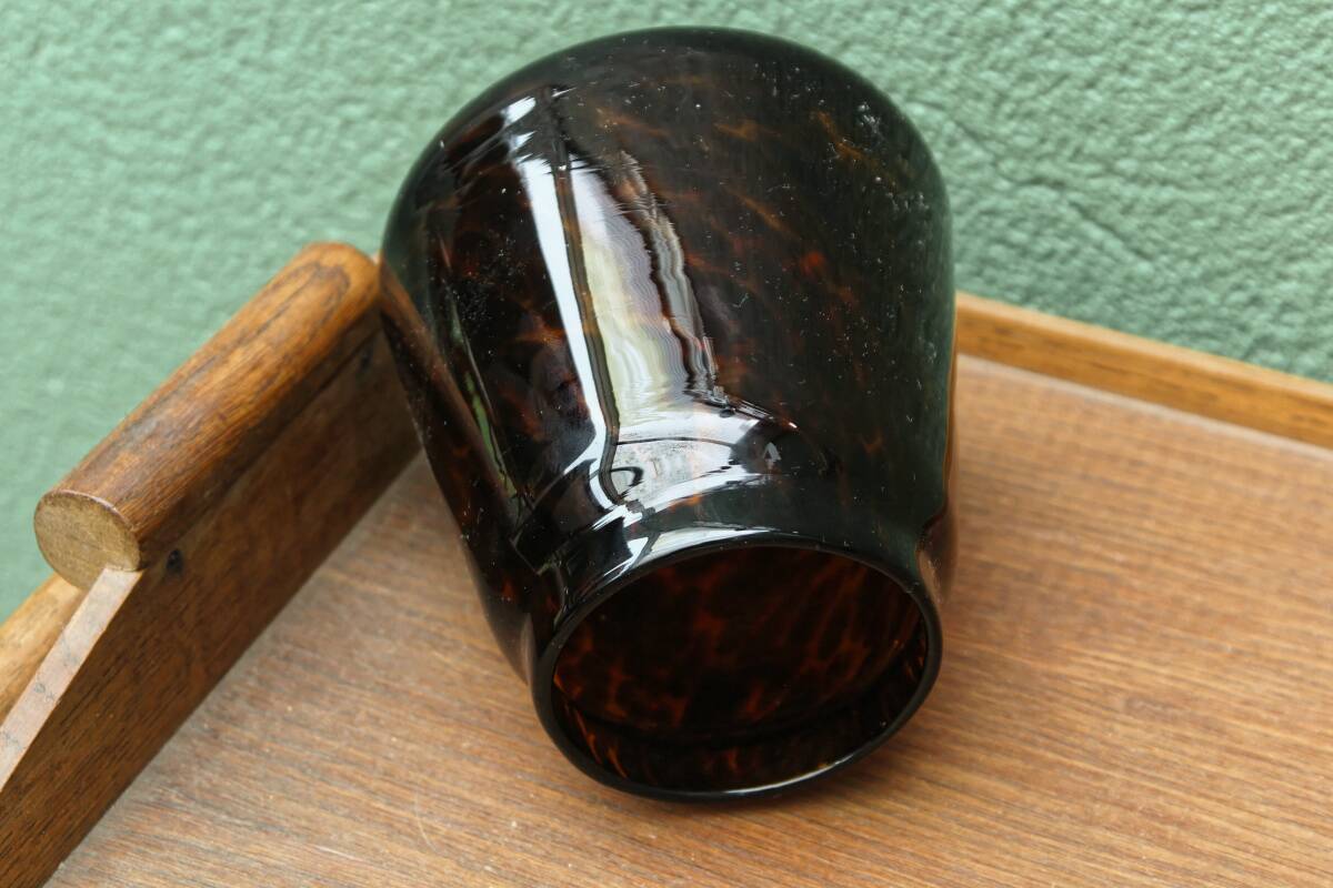 Murano blown glass spotted vase