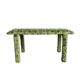 Flowered velvet bench
