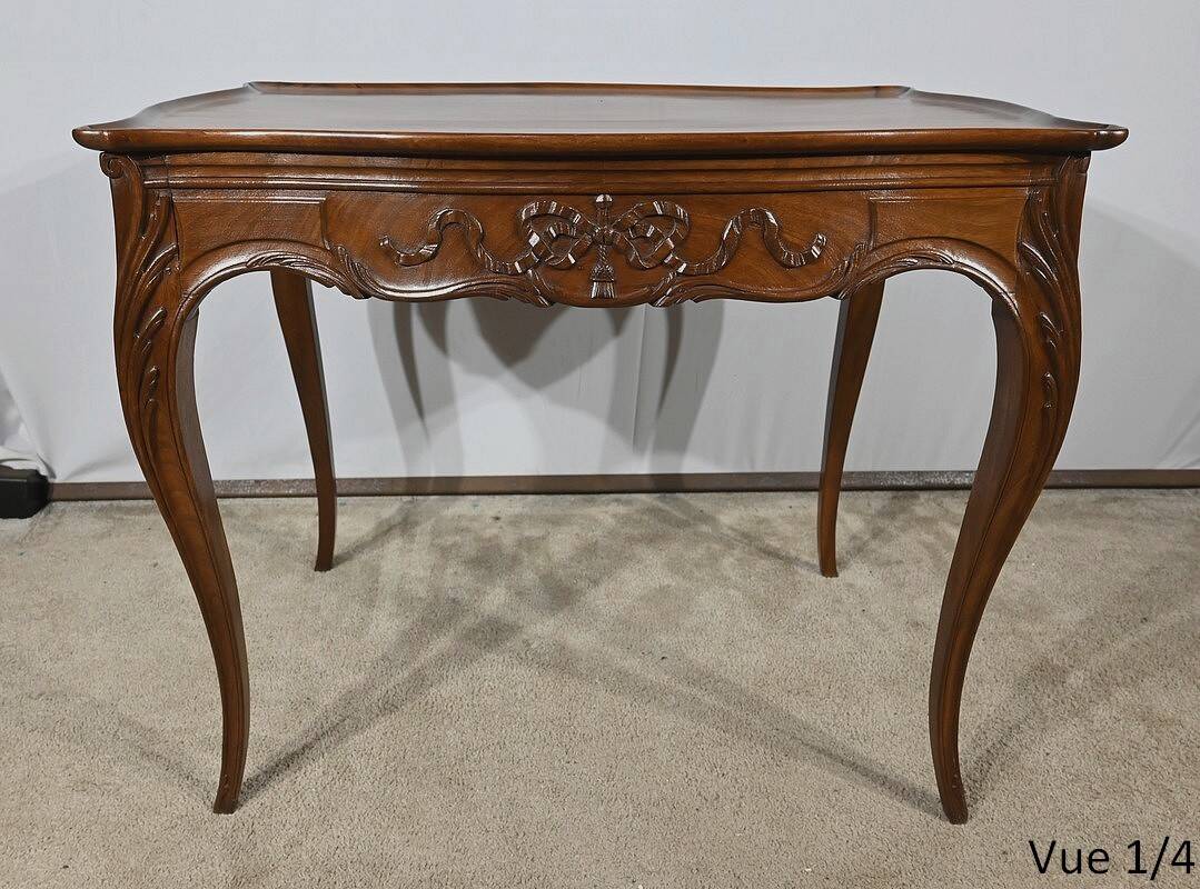 Small Cabaret Table in Mahogany, Louis XV style, Napoleon III period – Mid-19th century
