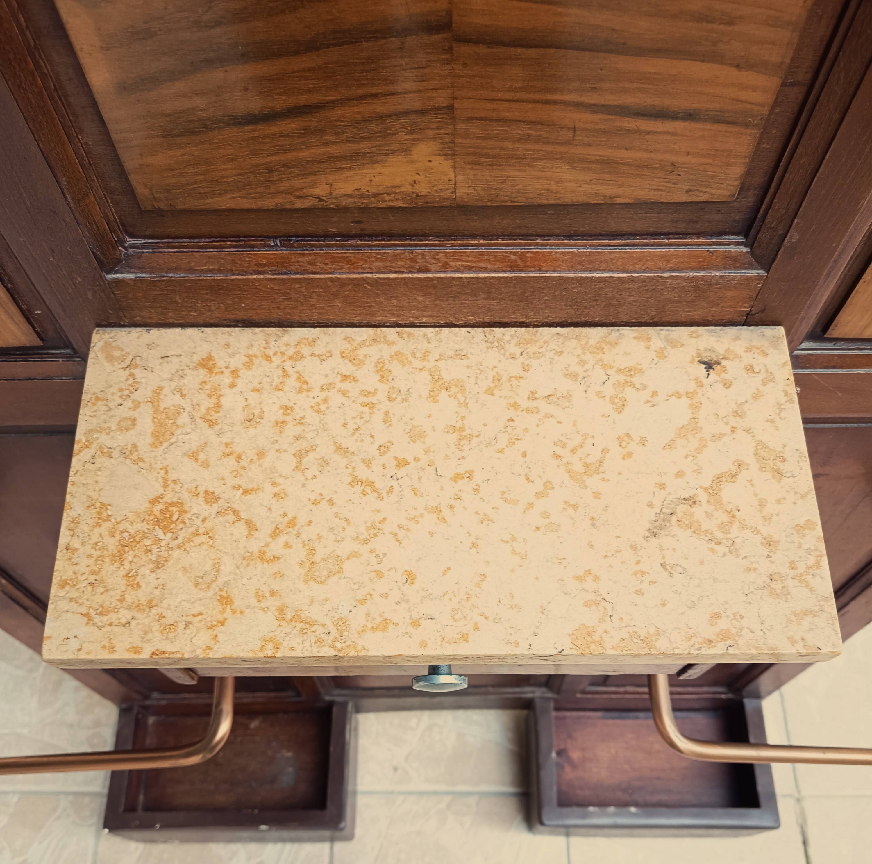 Art Deco Coat Rack in Walnut Burl
