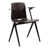 Galvanitas S22 ebony and black chair with armrests