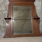 Molded and carved wooden trumeau