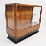 Art deco walnut veneer bar cabinet by Jindřich Halabalafor for UP Závody, 1930s