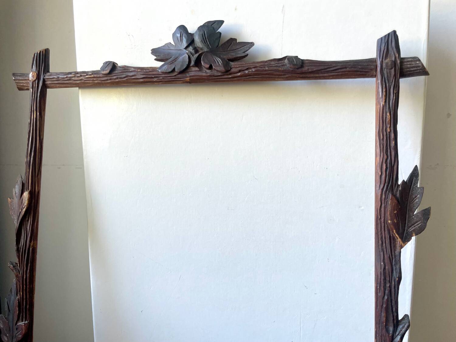 Antique Frame carved wood measurements 49 cm x 39 cm