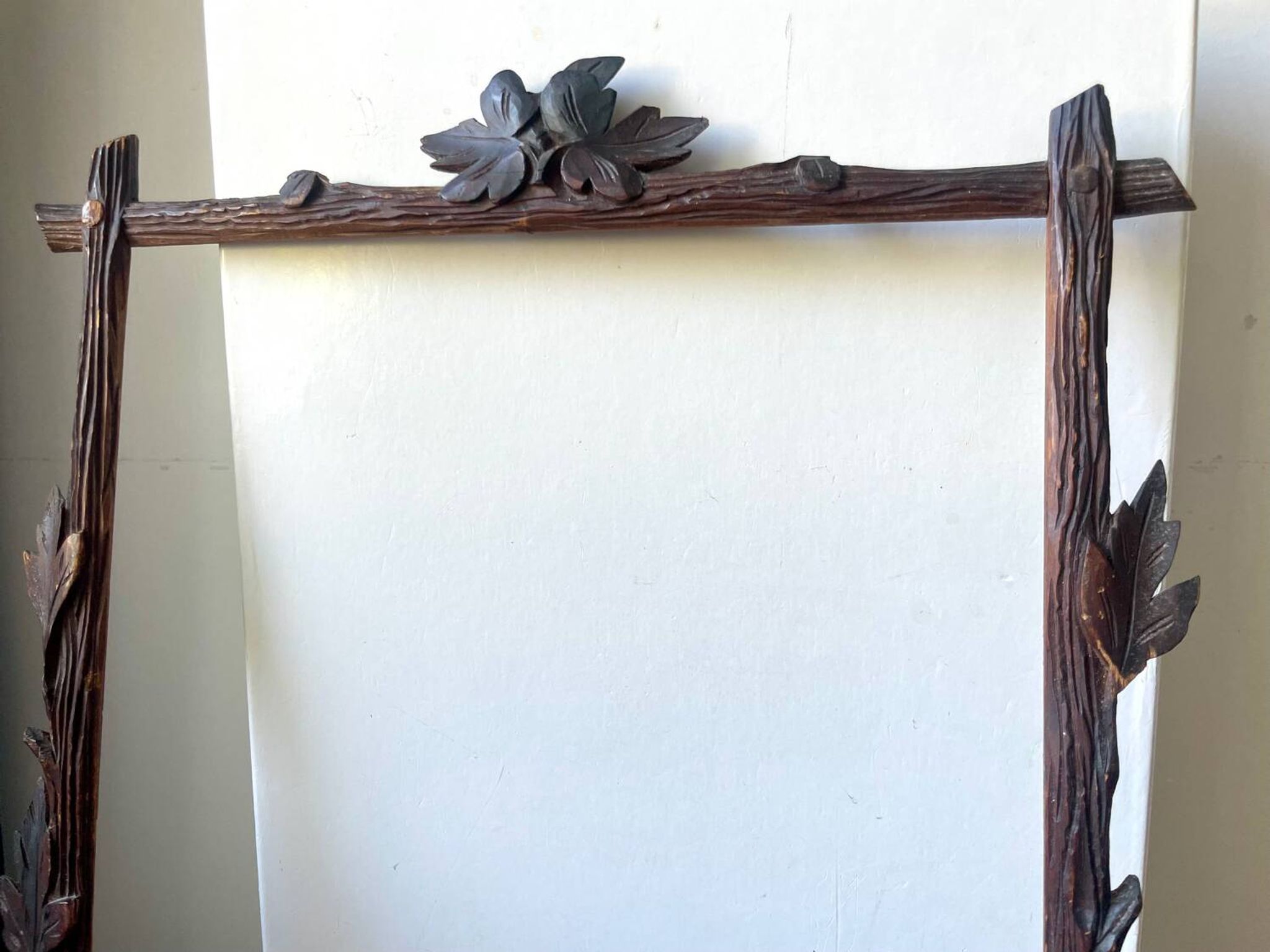 Antique Frame carved wood measurements 49 cm x 39 cm
