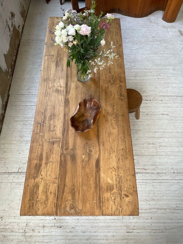 Farm table pine and walnut 2m