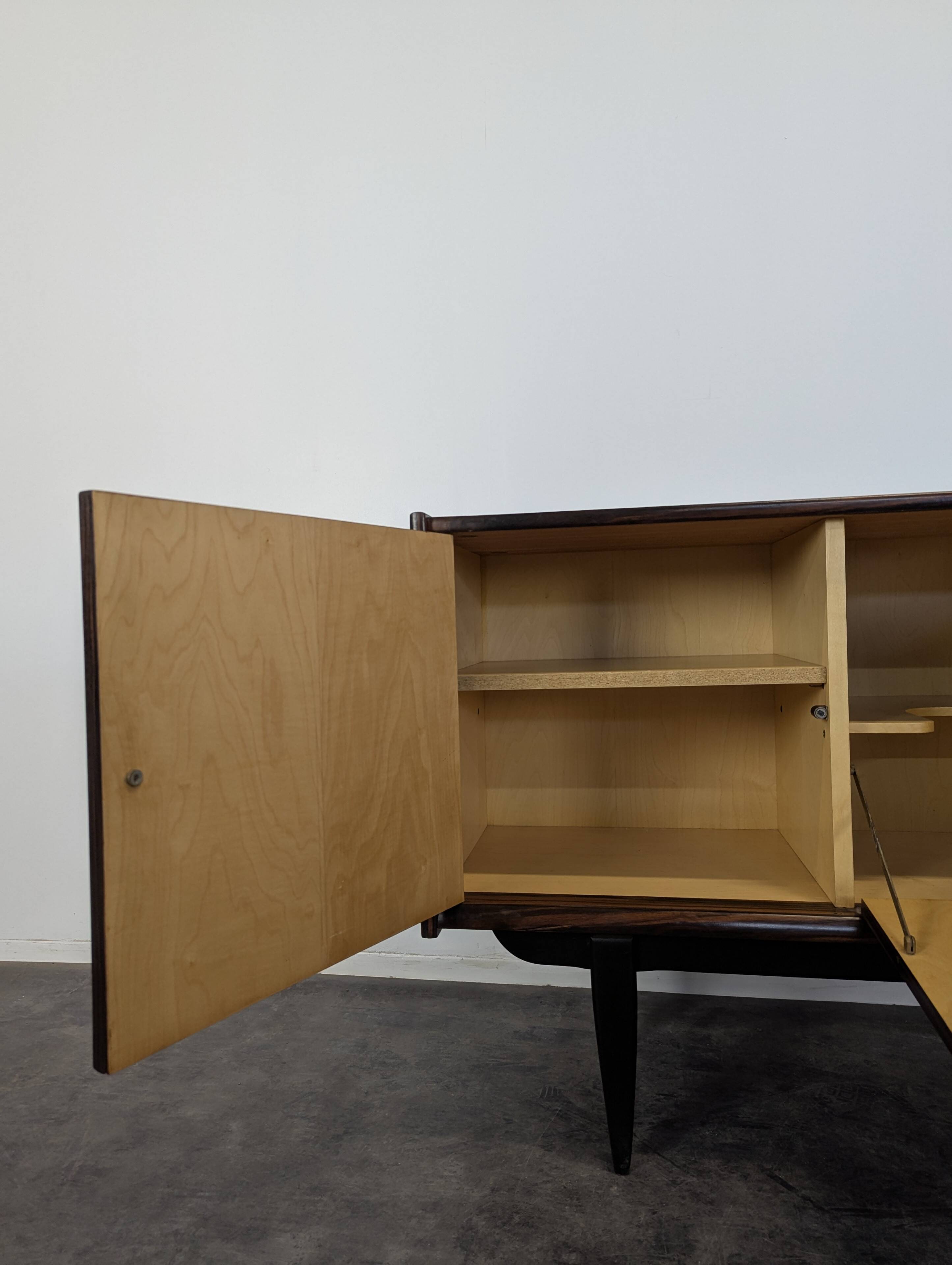 Scandinavian sideboard in Macassar ebony and sycamore, 1960s