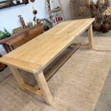 Solid oak farmhouse table with extensions
