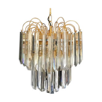 Venini chandelier model palm structure gold