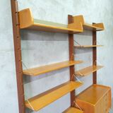 Mid-Century Modular Free-Standing Teak Wall Unit  by John Texmon for Blindheim Mobelfabrik, Norway,