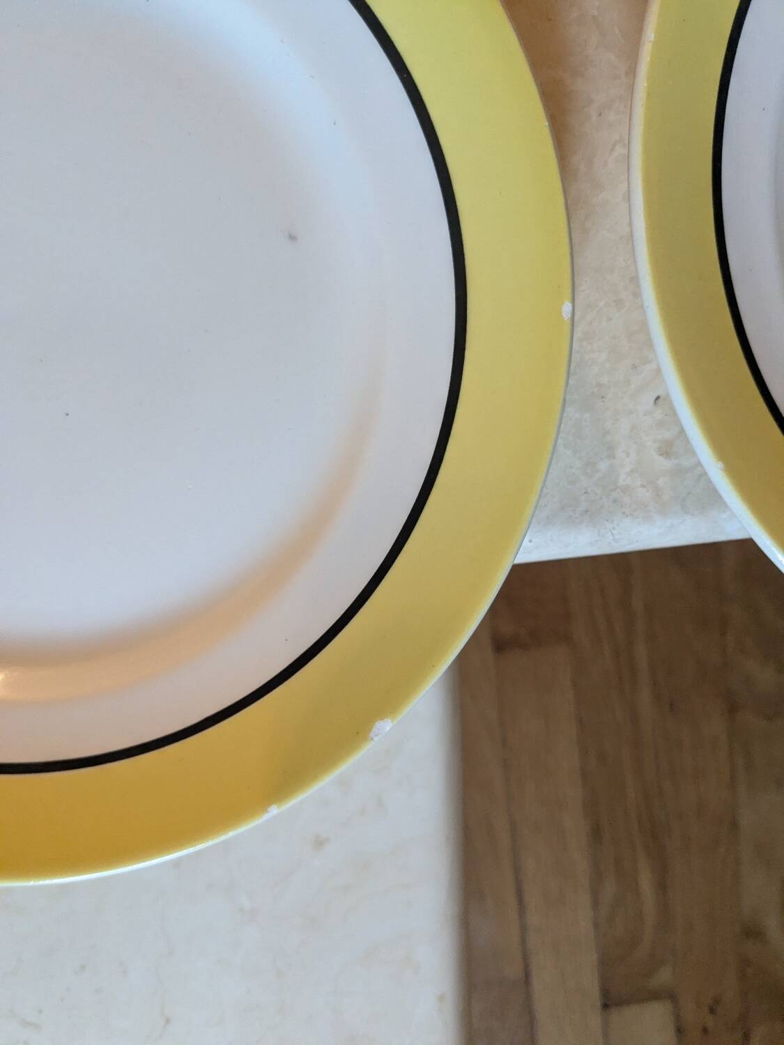 Six vintage dinner plates