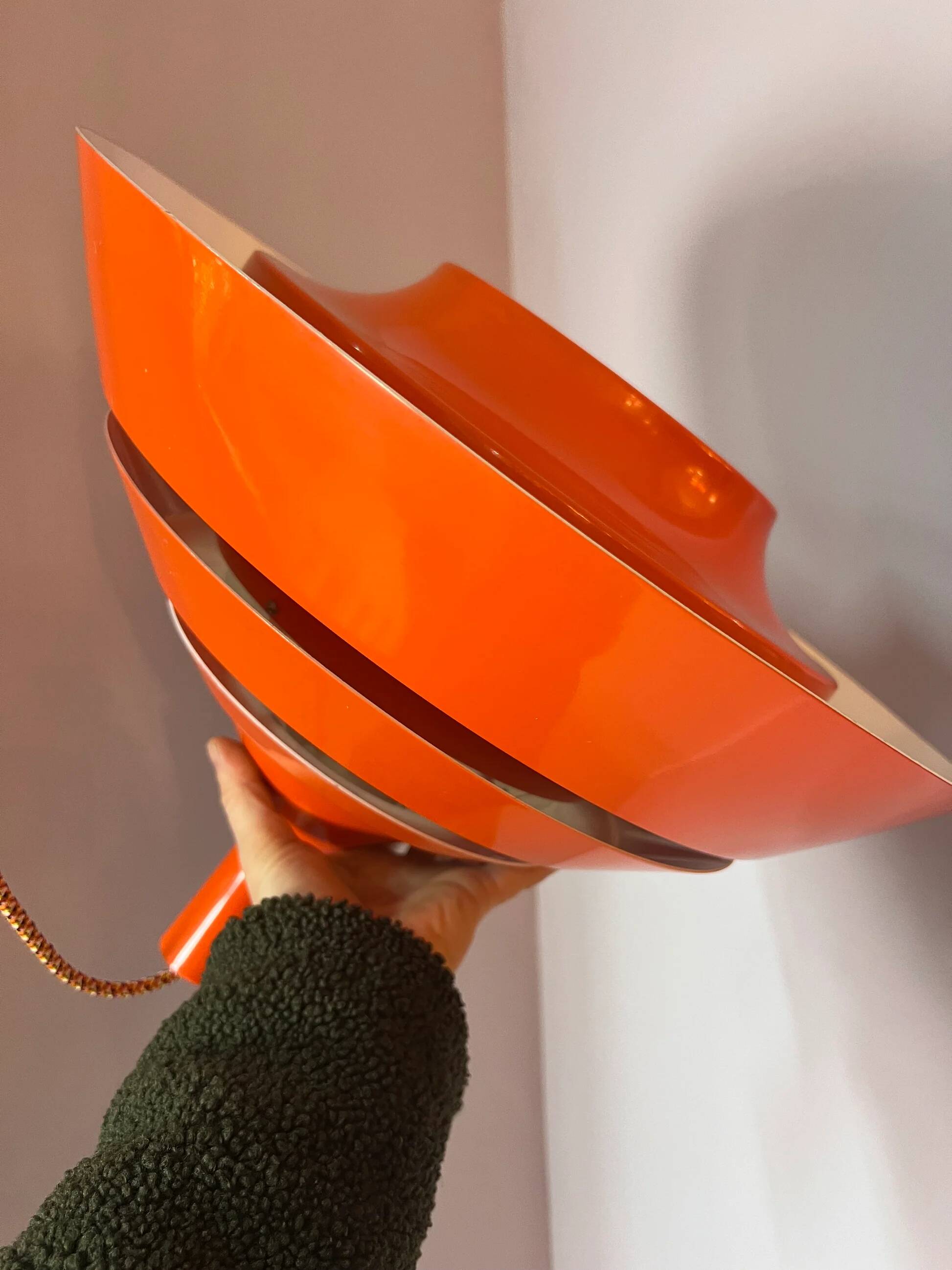 Orange pendant lamp by Hans-Agne Jakobsson for Lyfa