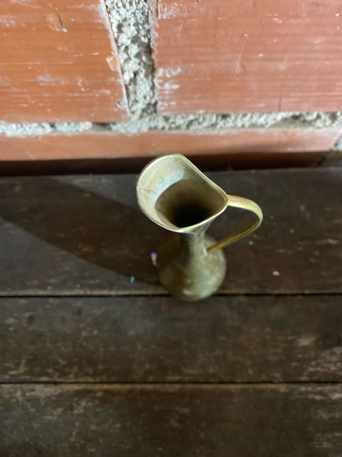 Vintage Gold Metal MCM Bud Soliflore Vase