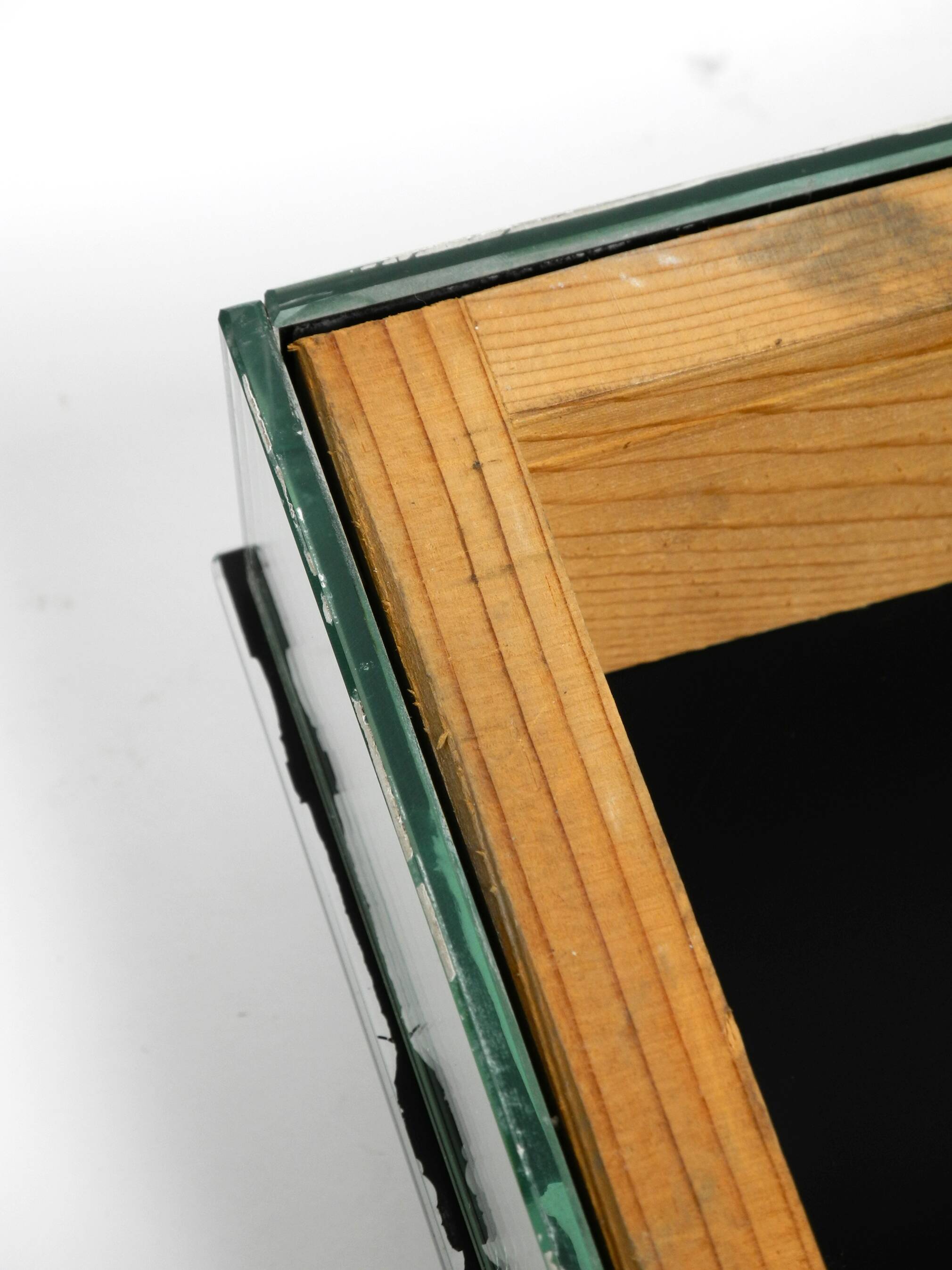 Stunning  large 1980s Italian mirror ceiling lamp in Postmodern design