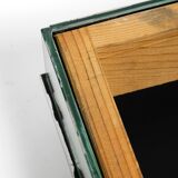 Stunning  large 1980s Italian mirror ceiling lamp in Postmodern design