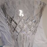 Carved crystal vase