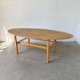 Oval coffee table beech 1980 Aalto Ikea