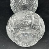 Small vase in chiseled worked glass