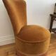 Fauteuil crapaud doré