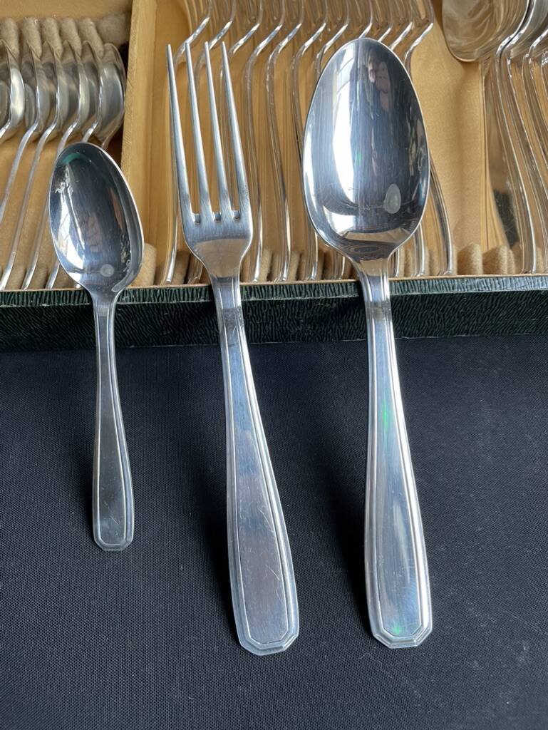 Cutlery set 37 pieces – Alfénide for Christofle América model - Luc Lanel