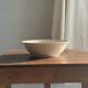 Set of a salad bowl and a vintage brown circular dish D28.