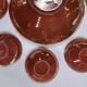 Glazed terracotta dessert service from alsace