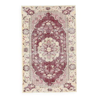 Tapis persan vintage bordeaux pour chambre classique 6x9, 175x282 cm SK5137