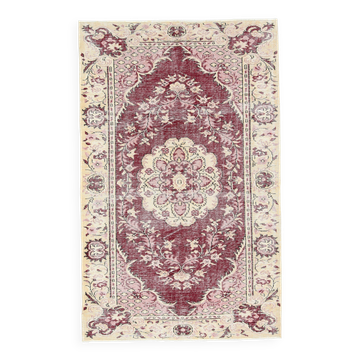 Tapis persan vintage bordeaux pour chambre classique 6x9, 175x282 cm SK5137