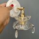 Vintage glass lampshade wall lamp with antique tassels