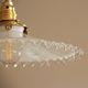 Hanging lamp opaline undulating old lampshade white glass