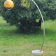 Arco telescopic design floor lamp from the 70s, marble base, chrome rod, plastic lampshade