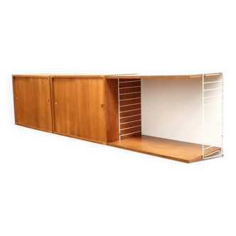 Vintage wall system / wall unit / sideboard by Nisse Strinning for String, Sweden 1950