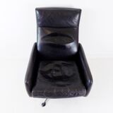 Leather armchair 60s black