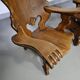 4 x large oak claw armchairs 1960s