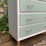 Commode pieds compas vintage 1950