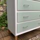 Vintage 1950s compass foot chest of drawers