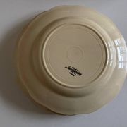 Set of 4 ivory Sarreguemines plates with gadroons