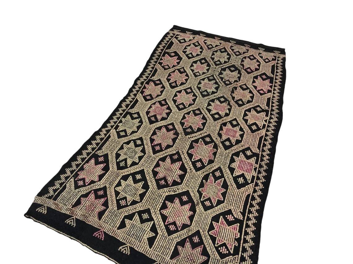 Vintage Anatolian Wool Kilim Rug