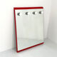 Mirror with integrated red bulbs by Makio Hasuike for Gedy, 1970