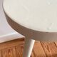 Tabouret tripode bois blanc vintage
