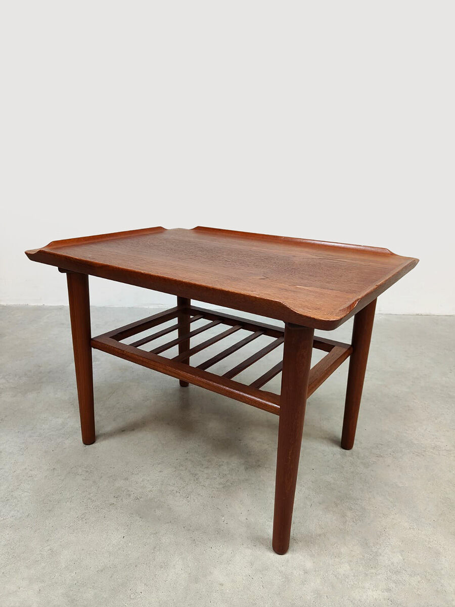Vintage Scandinavian teak coffee table side table Holger Georg Jensen Kubus