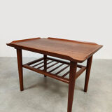 Vintage Scandinavian teak coffee table side table Holger Georg Jensen Kubus