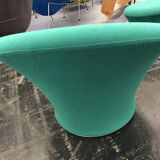 Pair of chairs green Pierre Paulin for Artifort 1960