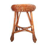 Vintage rattan stool