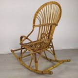 Rocking-flesh rattan vintage