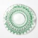 Green crystal glass bowl ashtray, mid-century, Italy, 1970s.