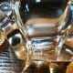 2 crystal salt cellars signed Daum, vintage 1960s.