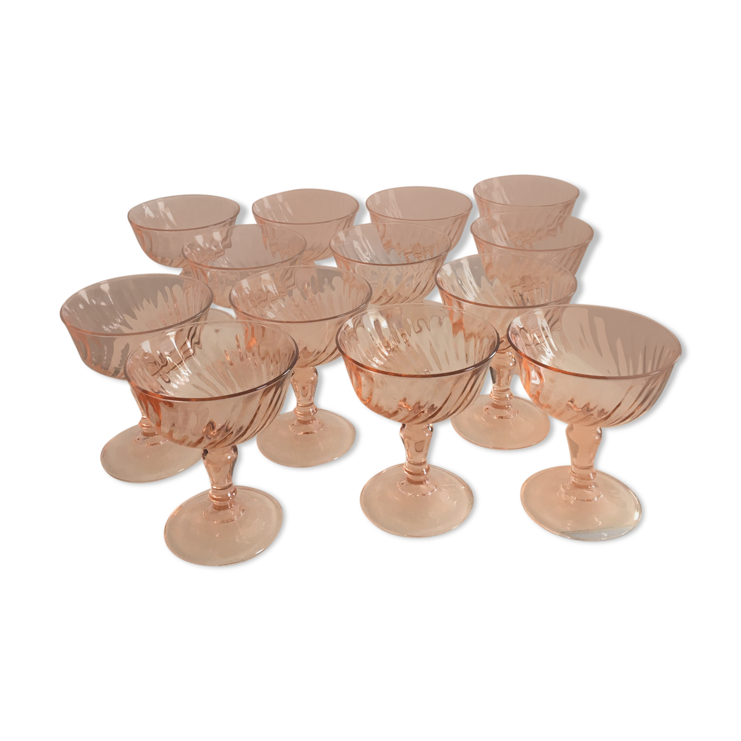 Coupes de champagne rose
